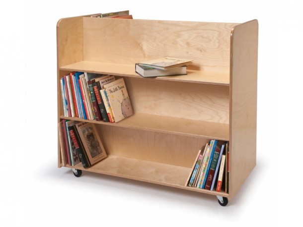 Whitney Brothers Two-Sided Mobile Library Cart