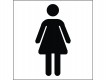 Pictogramme en vinyle autocollant - Toilettes pour femmes