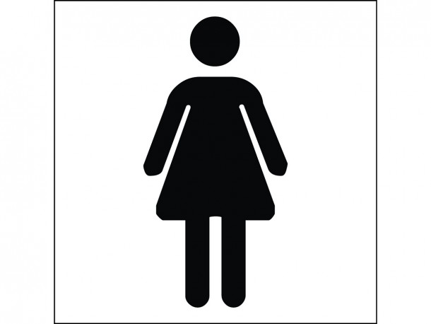 Pictogramme en vinyle autocollant - Toilettes pour femmes