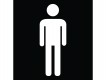 Self-Adhesive Vinyl Sign - Men Restroom