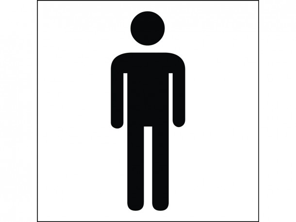 Self-Adhesive Vinyl Sign - Men Restroom