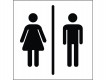 Self-Adhesive Vinyl Sign - Restroom