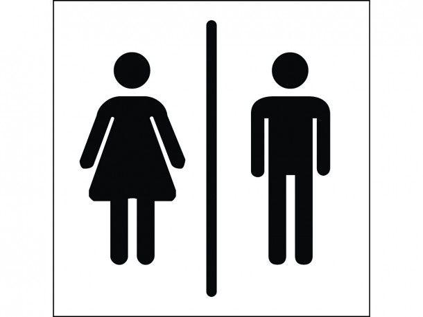 Self-Adhesive Vinyl Sign - Restroom