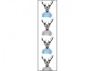 "Deer with glasses" Biblio RPL Bookmarks