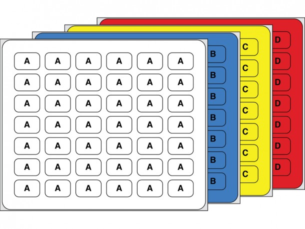 Horizontal Alphabetic and Numeric Labels