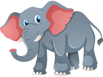 Vinyl Elephant Mascot