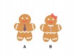 Christmas Vinyl Wall Decals - Gingerbread man - woman