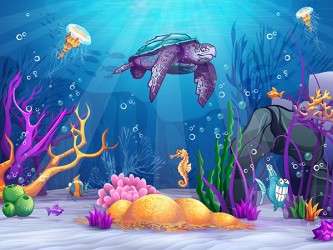 Under the sea - Self-Adhesive Vinyl Poster