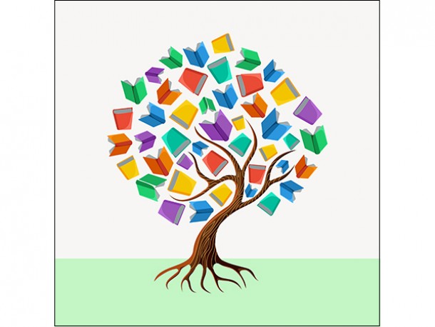 The book tree - Self-Adhesive Vinyl Poster