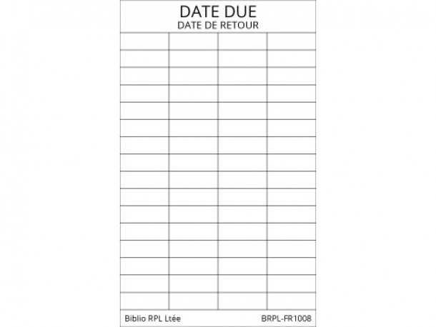 Self-Adhesive Bilingual Date Due Slips