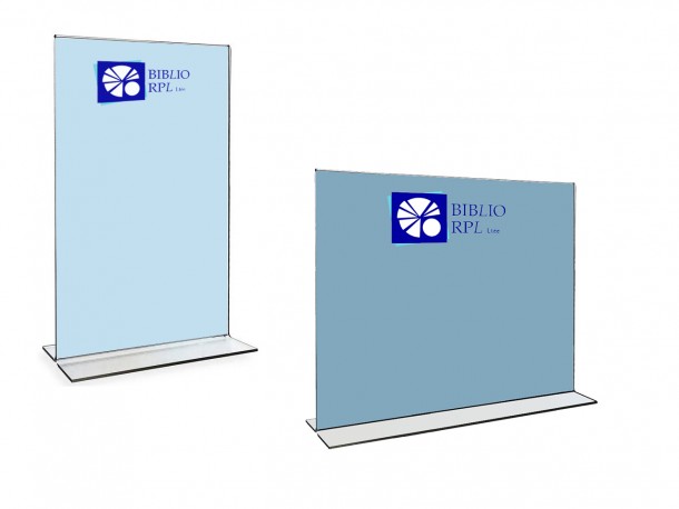 Support en acrylique robuste pour affiches de format tabloïde - Insertion par le bas