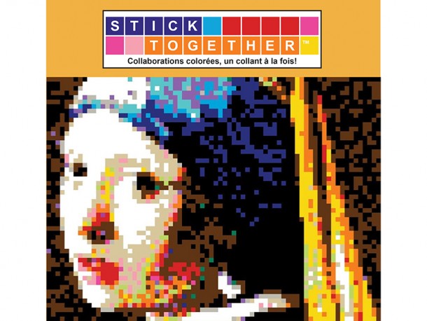 StickTogether Mosaic Sticker Poster - Girl with a Pearl Earring - Johannes Vermeer