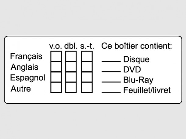 Étiquettes d'identification pour documents audiovisuels