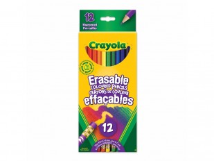 Crayola Coloured Pencils - Erasable - Box of 12