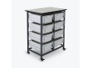 Luxor Double Columns Mobile Storage Cart