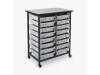 Luxor Double Columns Mobile Storage Cart