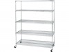 Seville Classics UltraZinc Mobile Steel Wire Shelving - 5-Tier