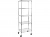 Seville Classics UltraZinc Mobile Steel Wire Shelving - 5-Tier