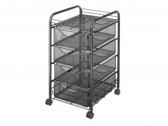 Safco Onyx Mesh File Cart with 4 Drawers