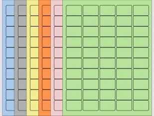 Coloured Laser Labels - 1 1/2"W x 1"H