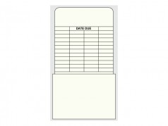 Self-Adhesive Date Due Pockets - High Back - With Grid