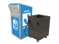 American Book Returns M810 Exterior Book Return with cart