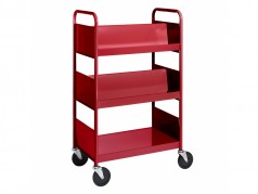 Biofit Booktruck with 4 sloping and 1 flat shelves