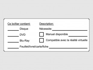 Étiquettes d'identification pour logiciels - Français