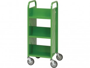 Mini Chariot "Library Quiet" à 6 tablettes inclinées de Demco