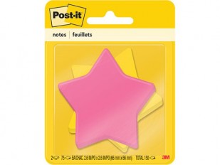 Feuillets autoadhésifs Post-It - Étoile