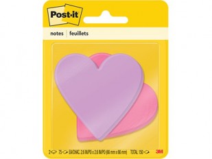 Feuillets autoadhésifs Post-It - Coeur